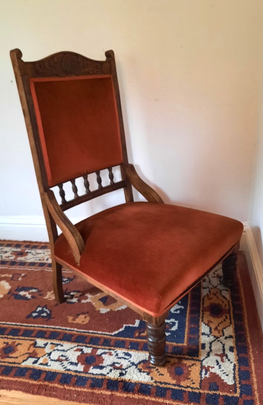 Vintage Antique  Victorian  Nursing Chair / Armchair