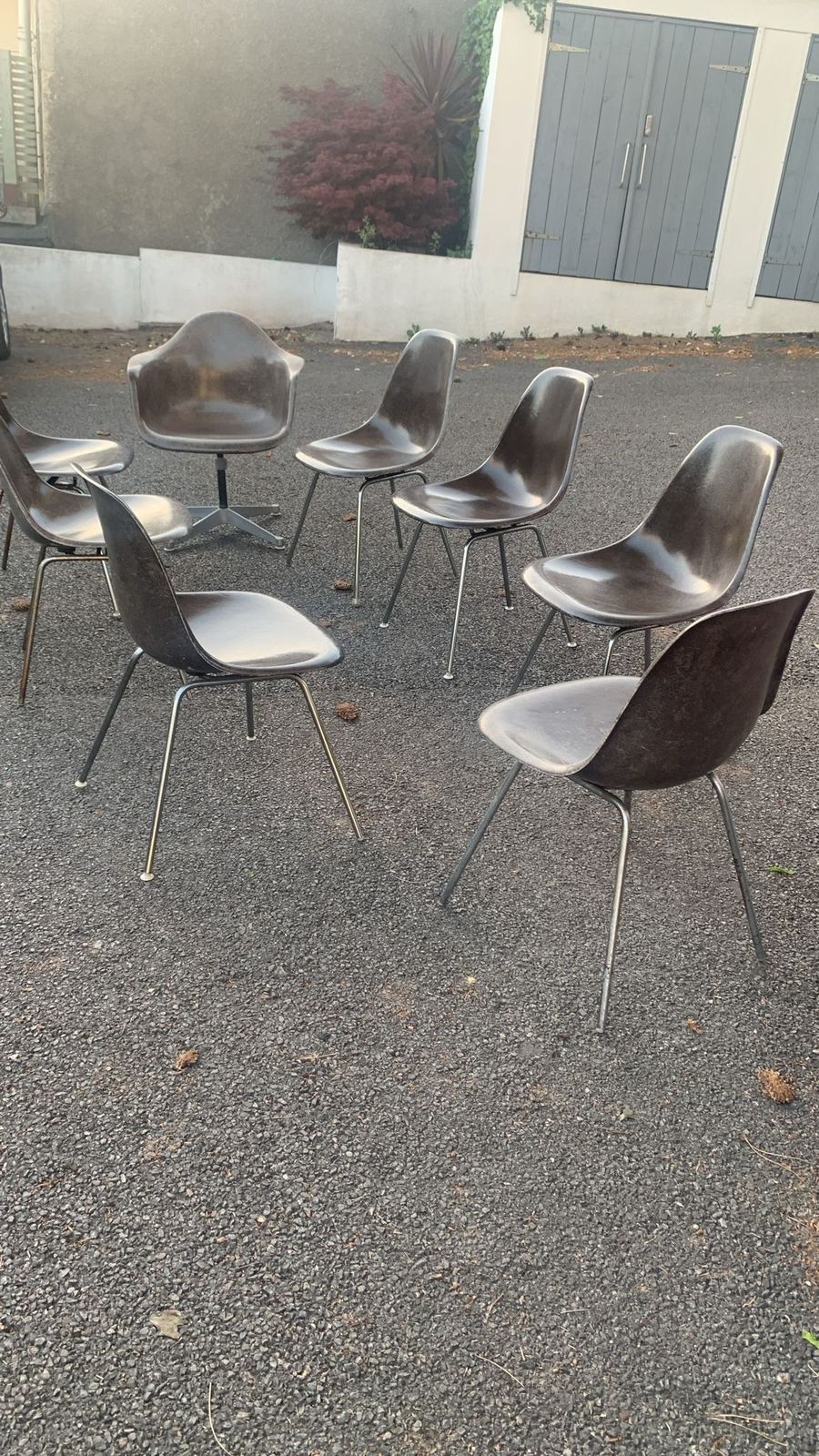 Herman Miller Eames Fibre Glass And Chrome Chairs photo furniture