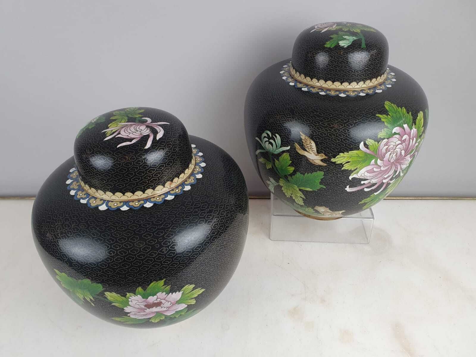 Set Of 4 Cloisonné Bronze Vases, China 20th Century photo 1500.0