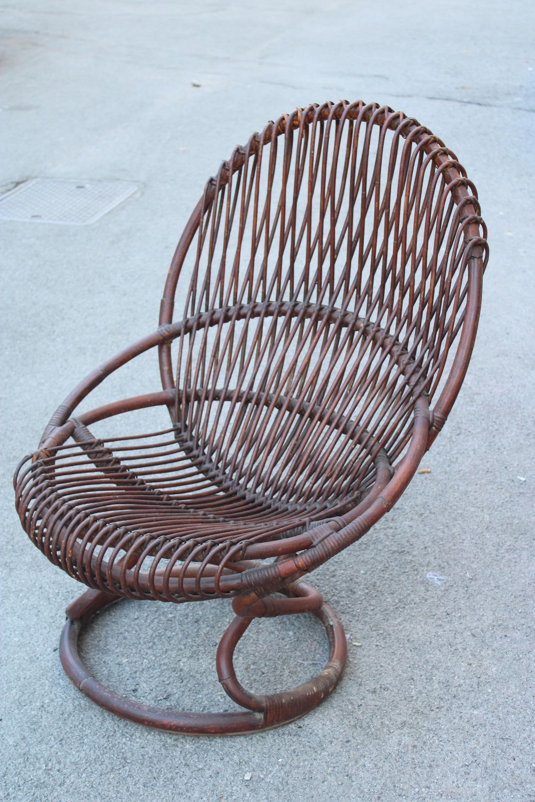 Tito Agnoli 1950 Curved Bamboo Armchair Mid Century Italy photo furniture