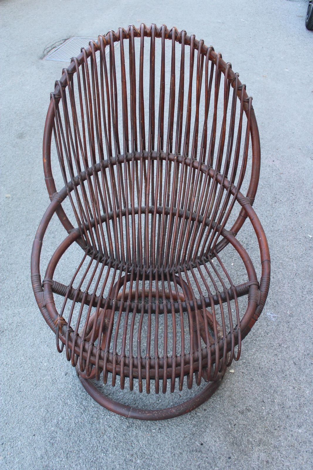 Tito Agnoli 1950 Curved Bamboo Armchair Mid Century Italy photo Furniture