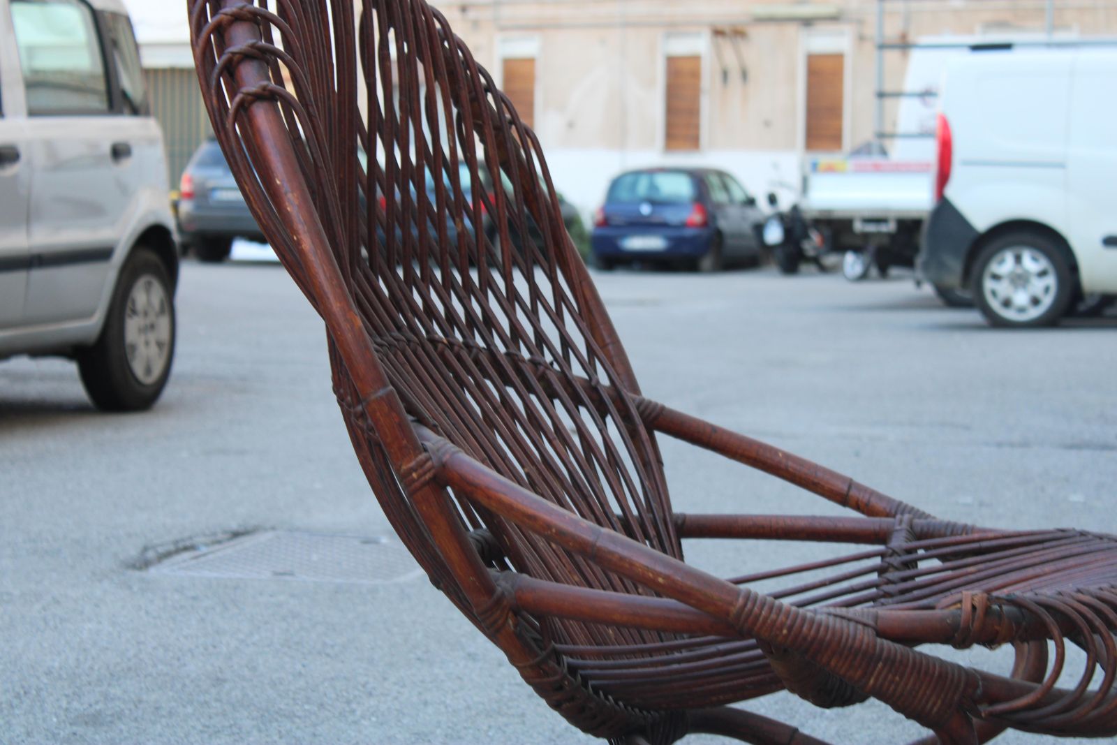 Tito Agnoli 1950 Curved Bamboo Armchair Mid Century Italy photo vintage