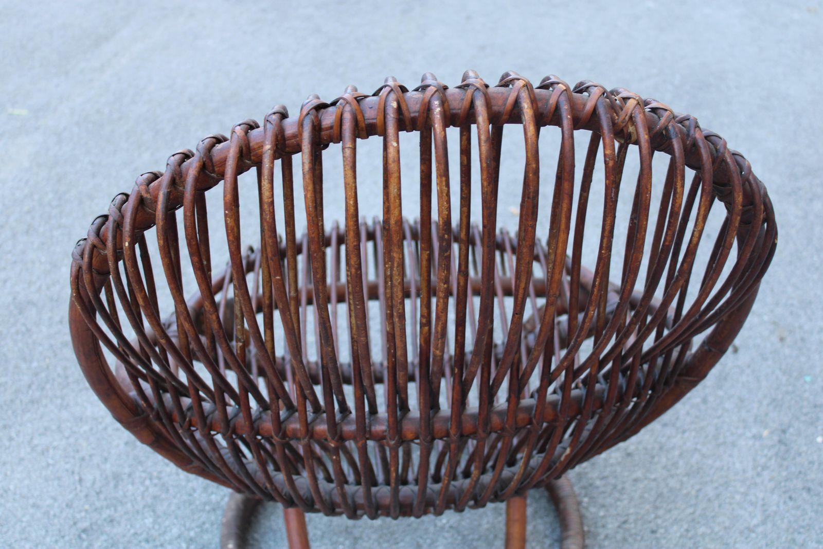 Furniture Tito Agnoli 1950 Curved Bamboo Armchair Mid Century Italy photo