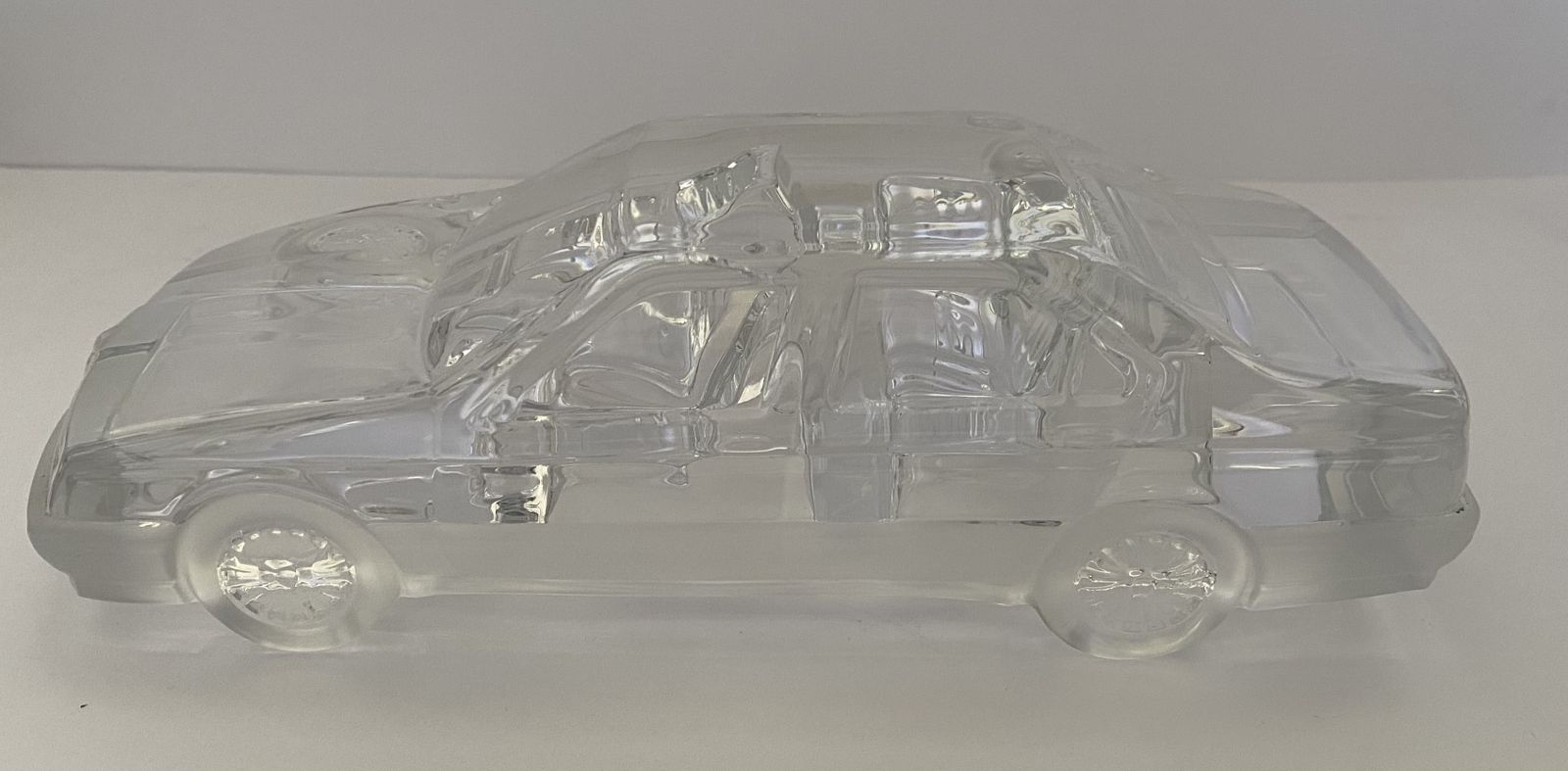 photo for sale Daum France, Alfa Romeo 164 Lead Crystal Desktop Model, 1/20th Scale