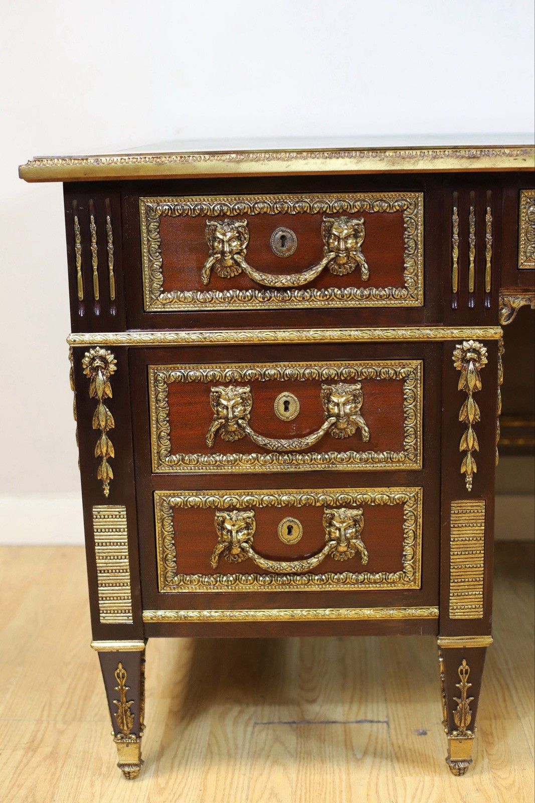 Stunning French Empire Style Mahogany Desk photo Furniture
