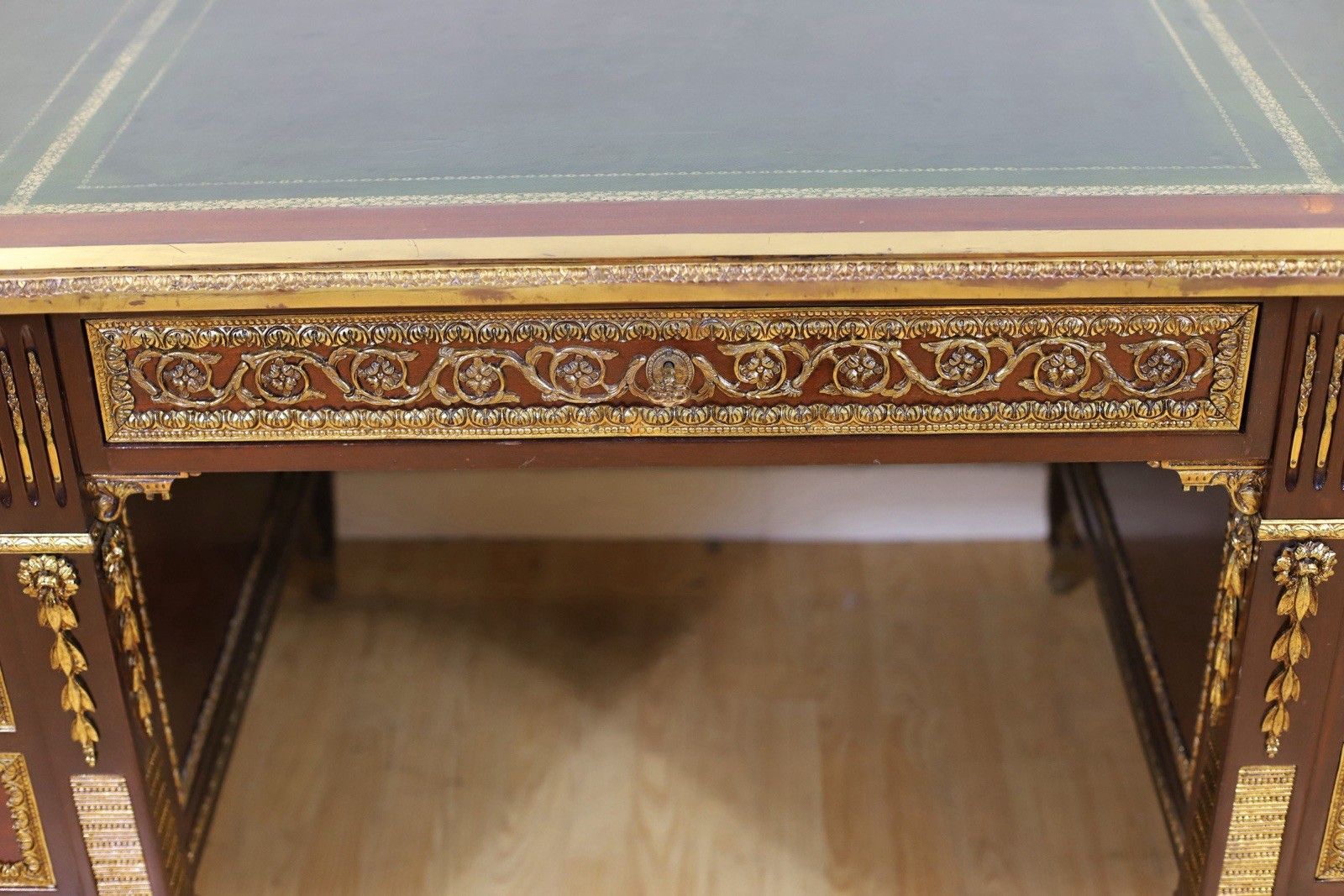 Stunning French Empire Style Mahogany Desk photo vinterior