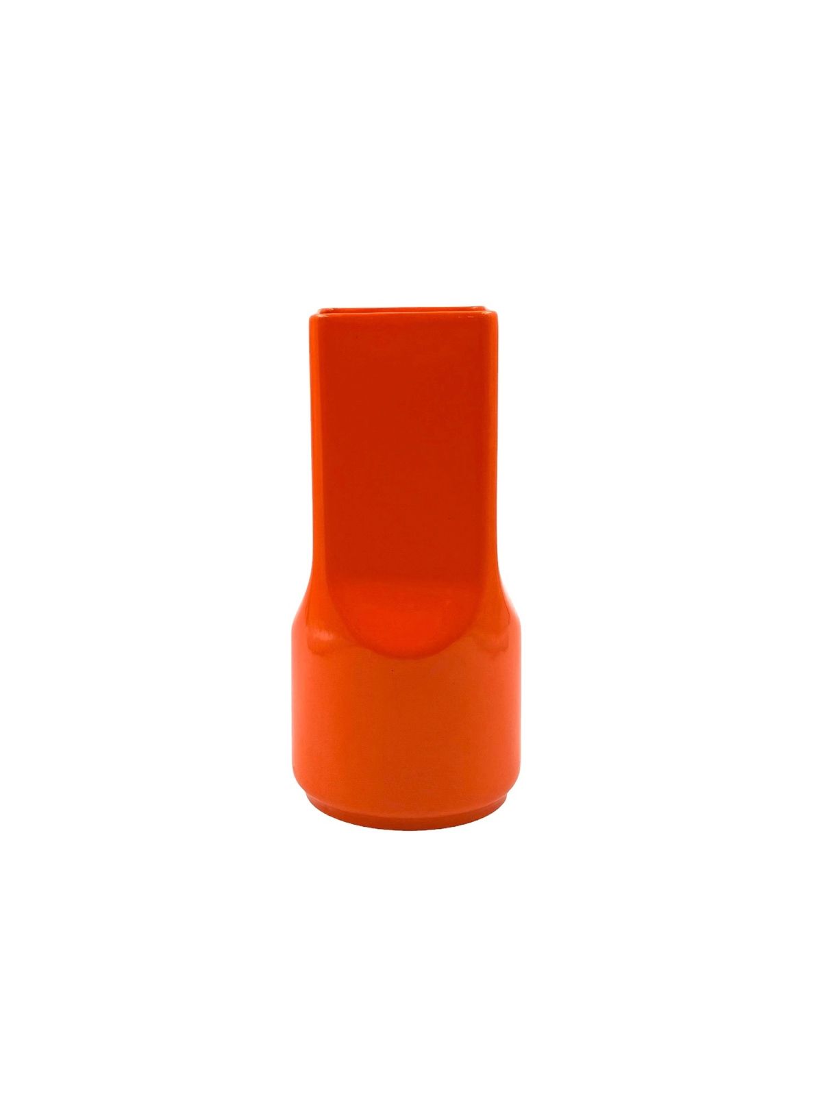 Studio Opi, Space Age Orange Ceramic Vase, Gabbianelli Italy Ca. 1960 photo vinterior