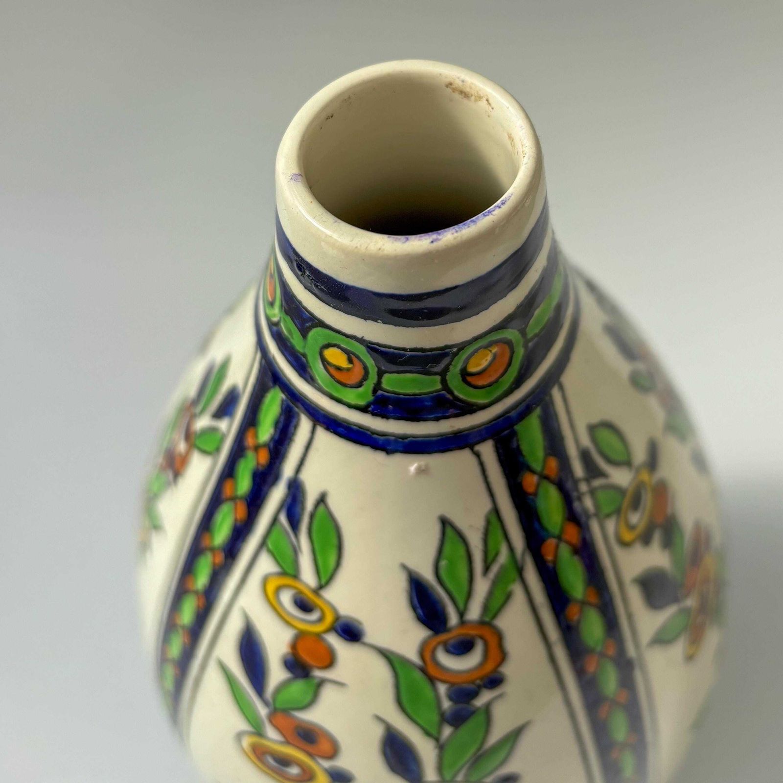Art Deco Vase By Charles Catteau, Boch Freres photo vintage