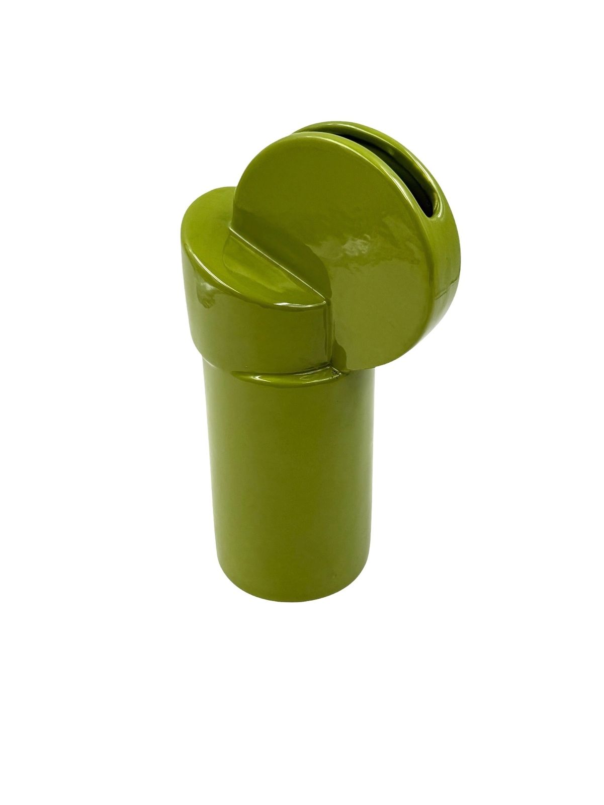 photo vintage Space Age Green Ceramic Vase, Pietro Arosio, Parravicini Italy Ca. 1960