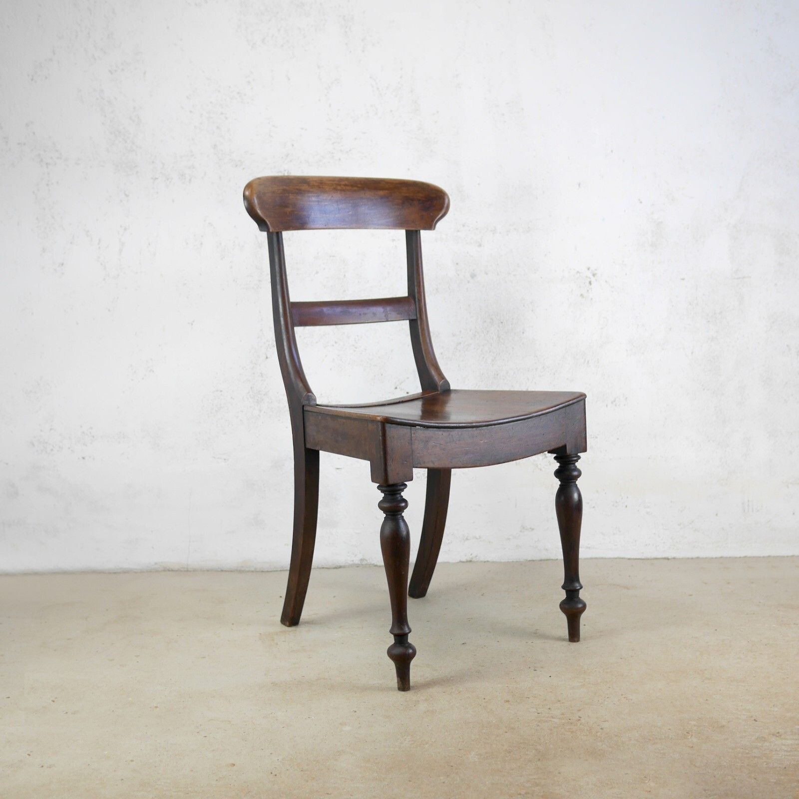 photo buy Pair Antique Regency Country House Hall Chairs Fruitwood #102883