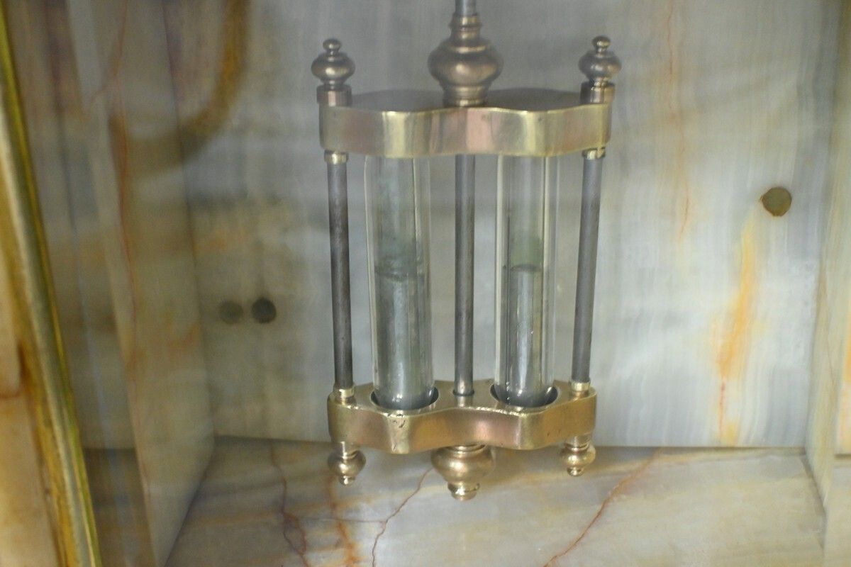 photo furniture Marble And Bronze Fireplace Set, “A L'espérance” By H. Godchot – Late 19th Century