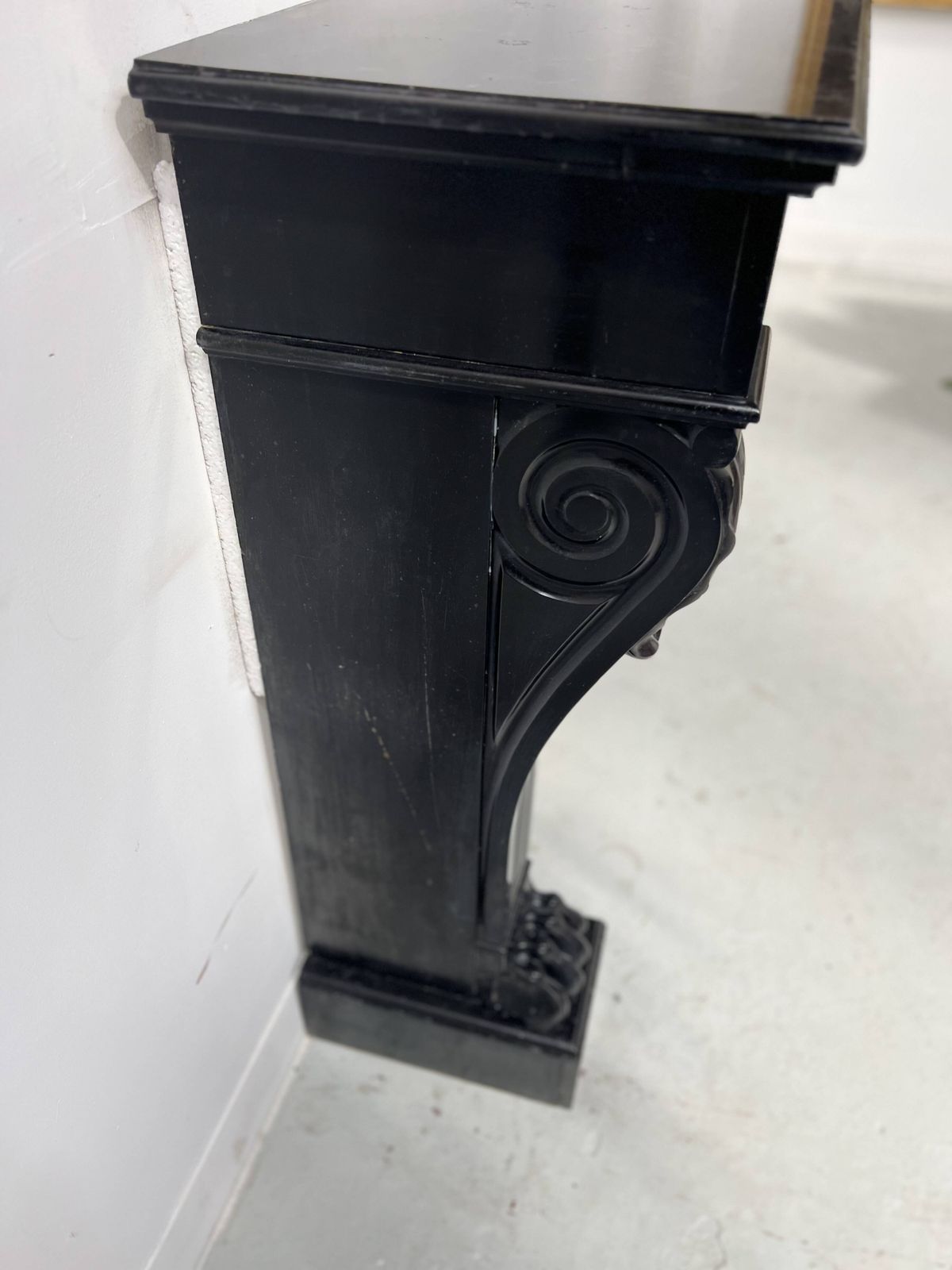 Napoleon III Fireplace With Claw Feet In Black Marble, 19th Century photo Home Fixtures