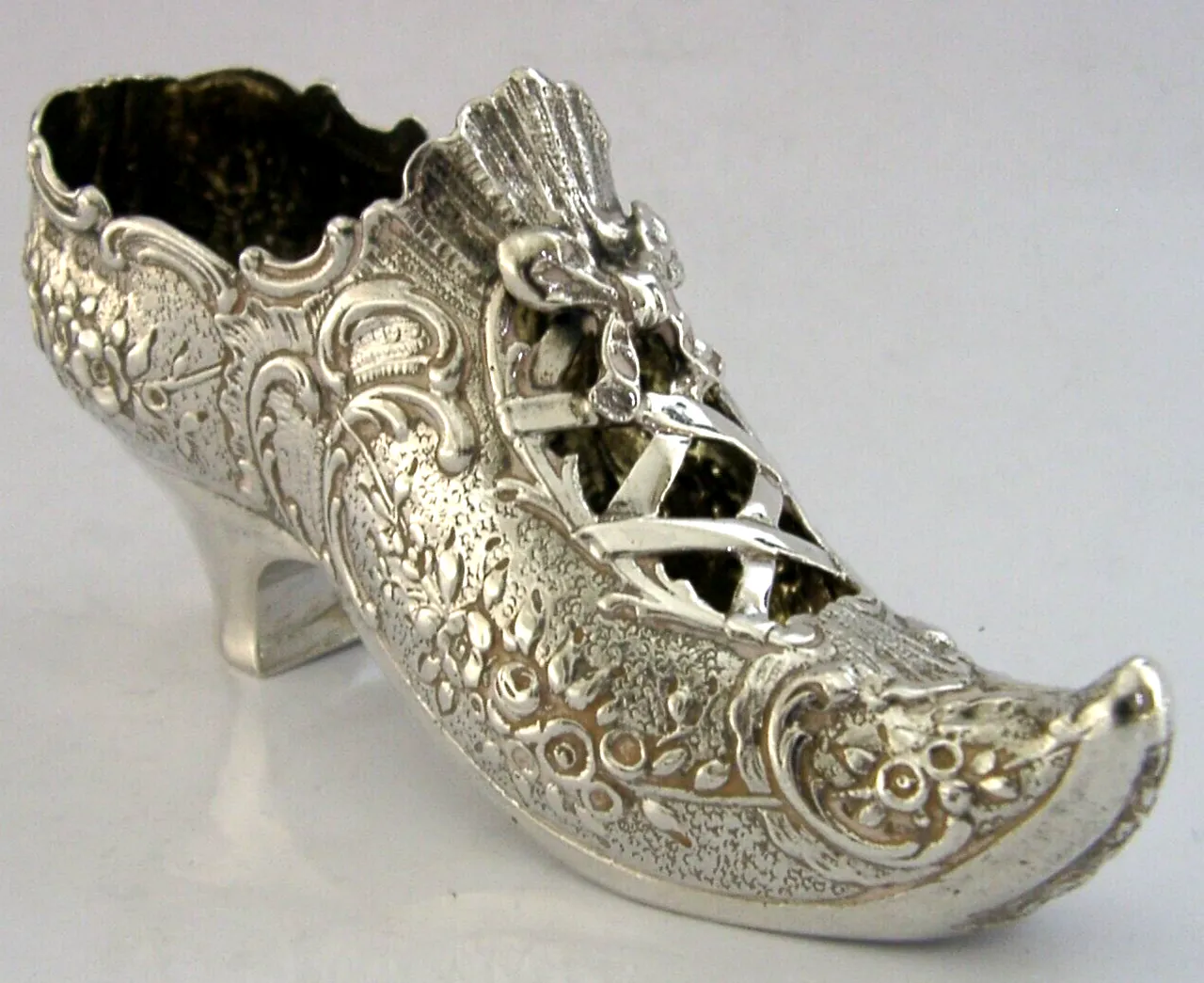 Rare Large Hanau Sterling Silver Shoe Dish 1906 Antique 82g English Import photo buy