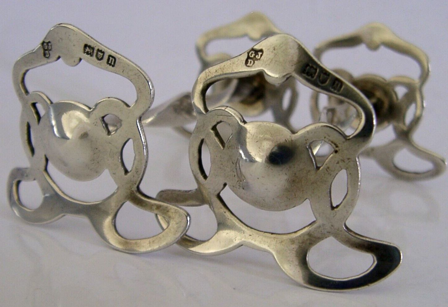 Art Nouveau Sterling Silver Cutlery Rests 1908 Antique Cymric Knox ? photo vinterior