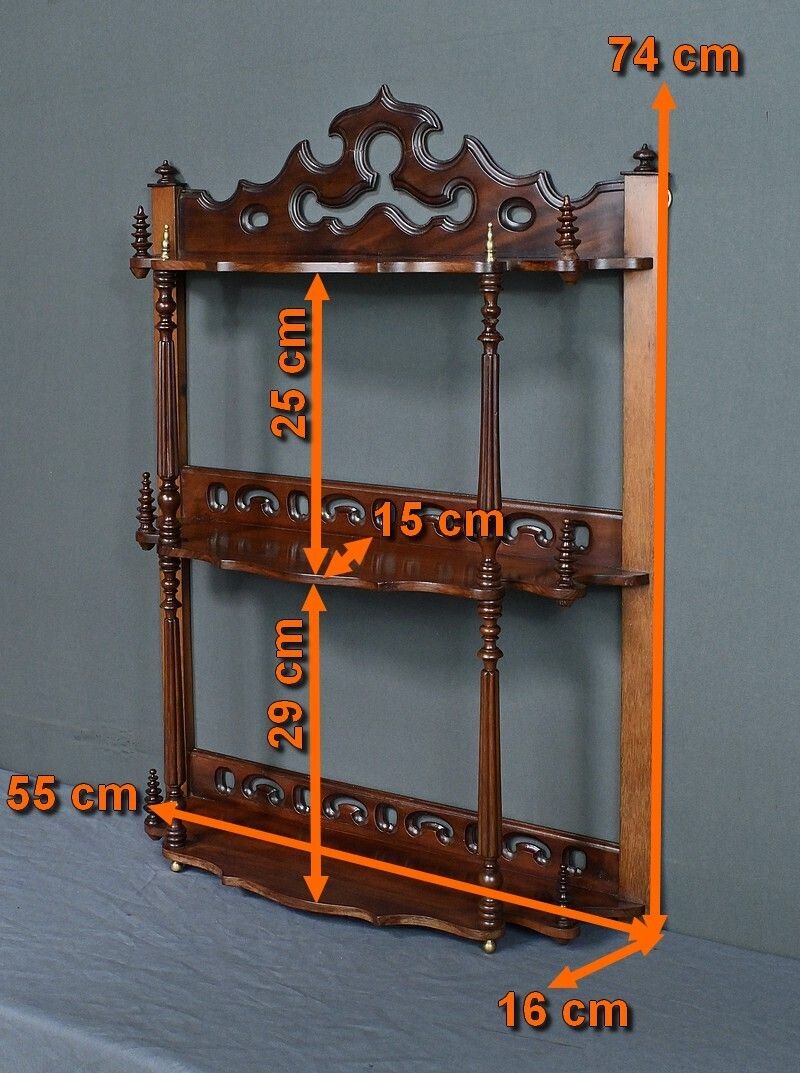 560.0 Mahogany Wall Shelf, Louis Philippe Period – Mid 19th Century photo