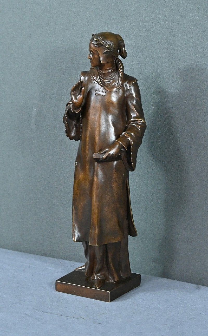 Bronze “Dante” By A. Forestier – Late 19th Century photo for sale