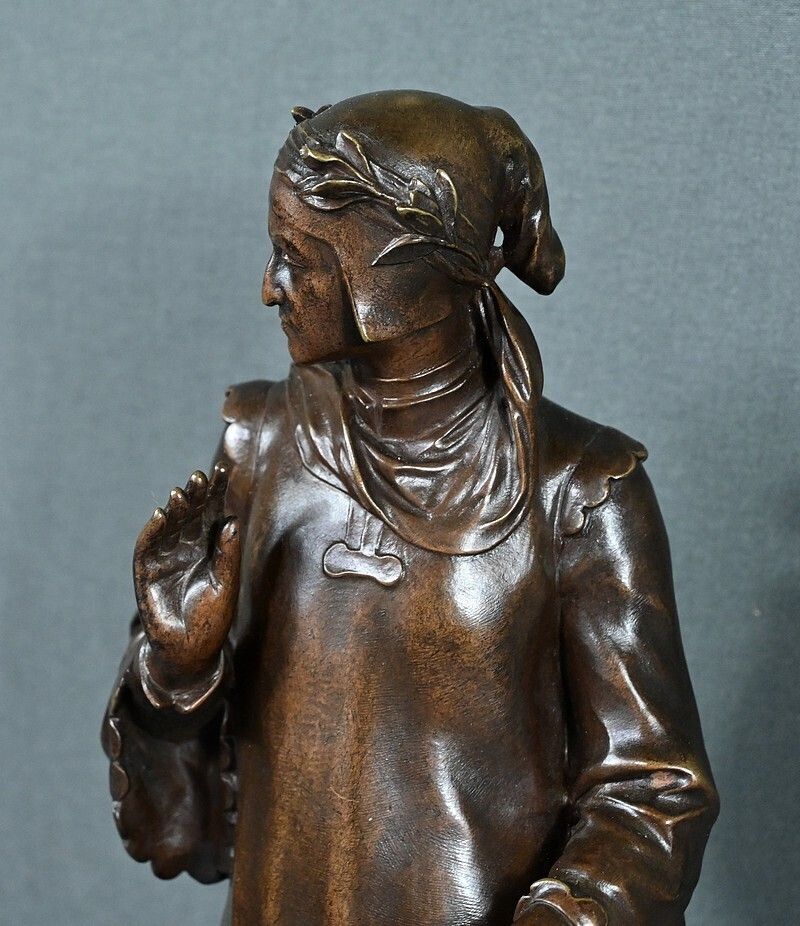 Bronze “Dante” By A. Forestier – Late 19th Century photo 660.0