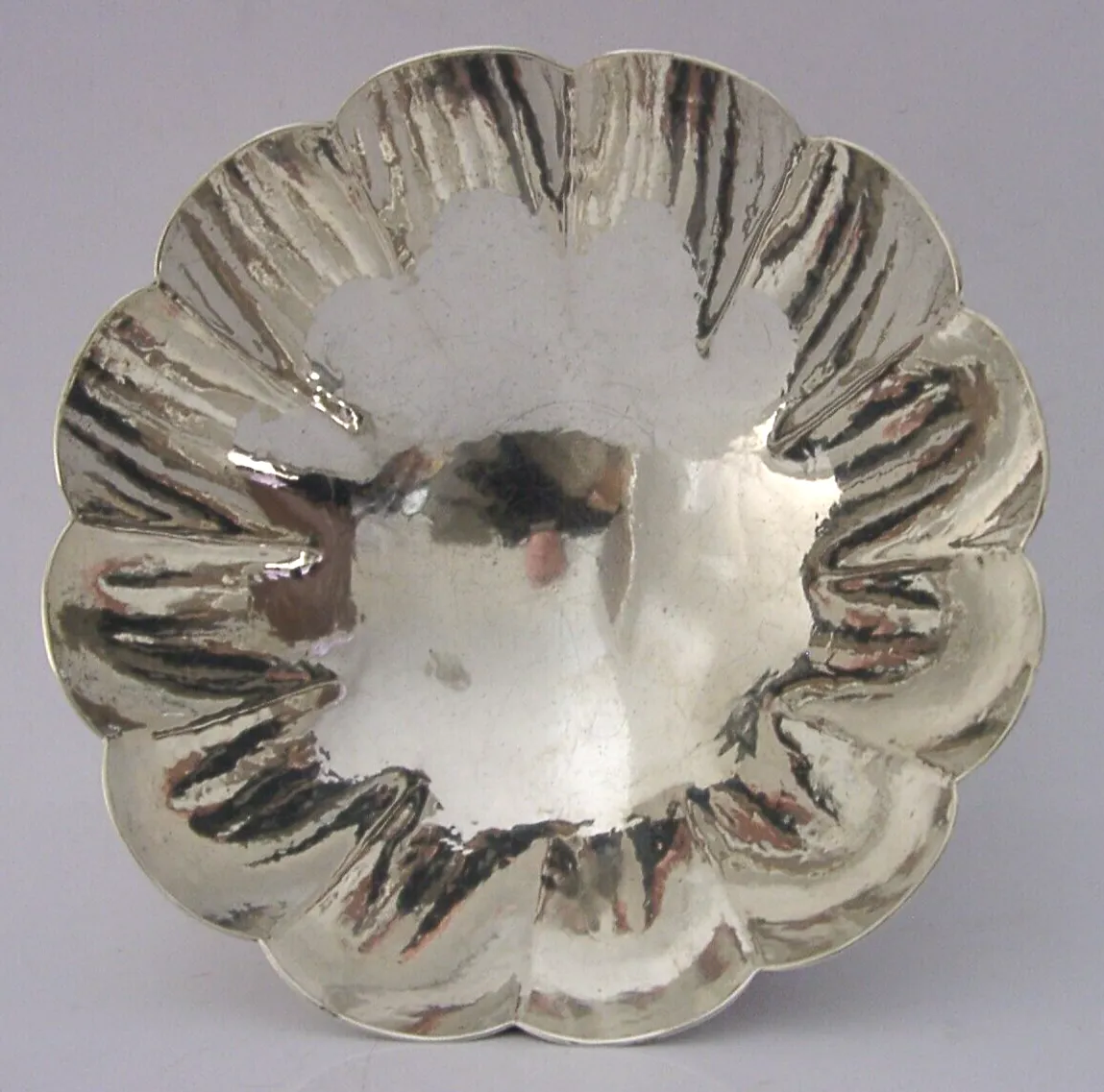 Gillian Packard Rare Plannished Sterling Silver Dish Bowl 1963 English 148g