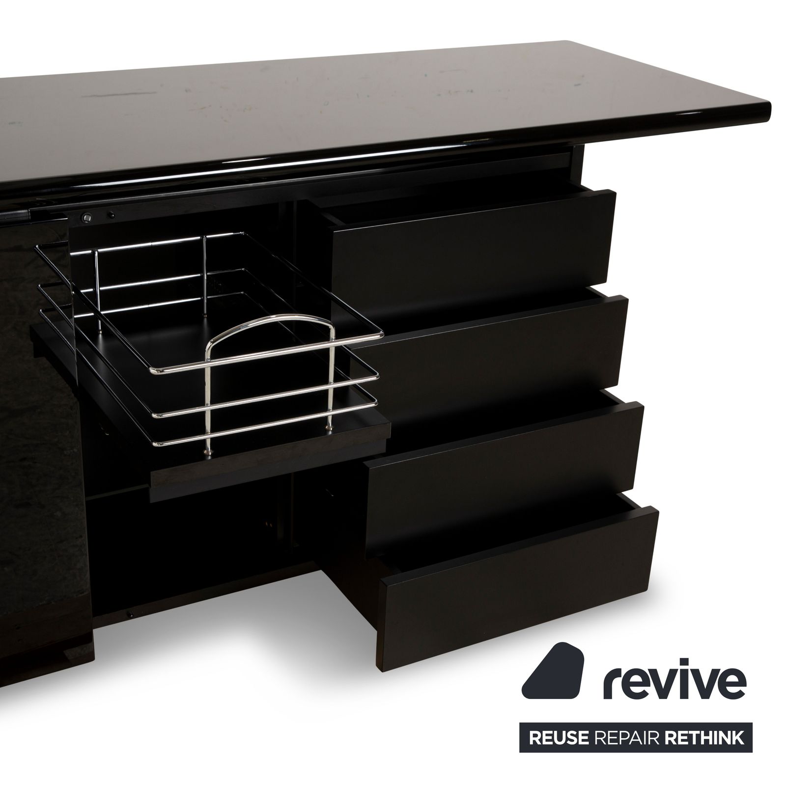 Verardo Wooden Sideboard Black photo vinterior