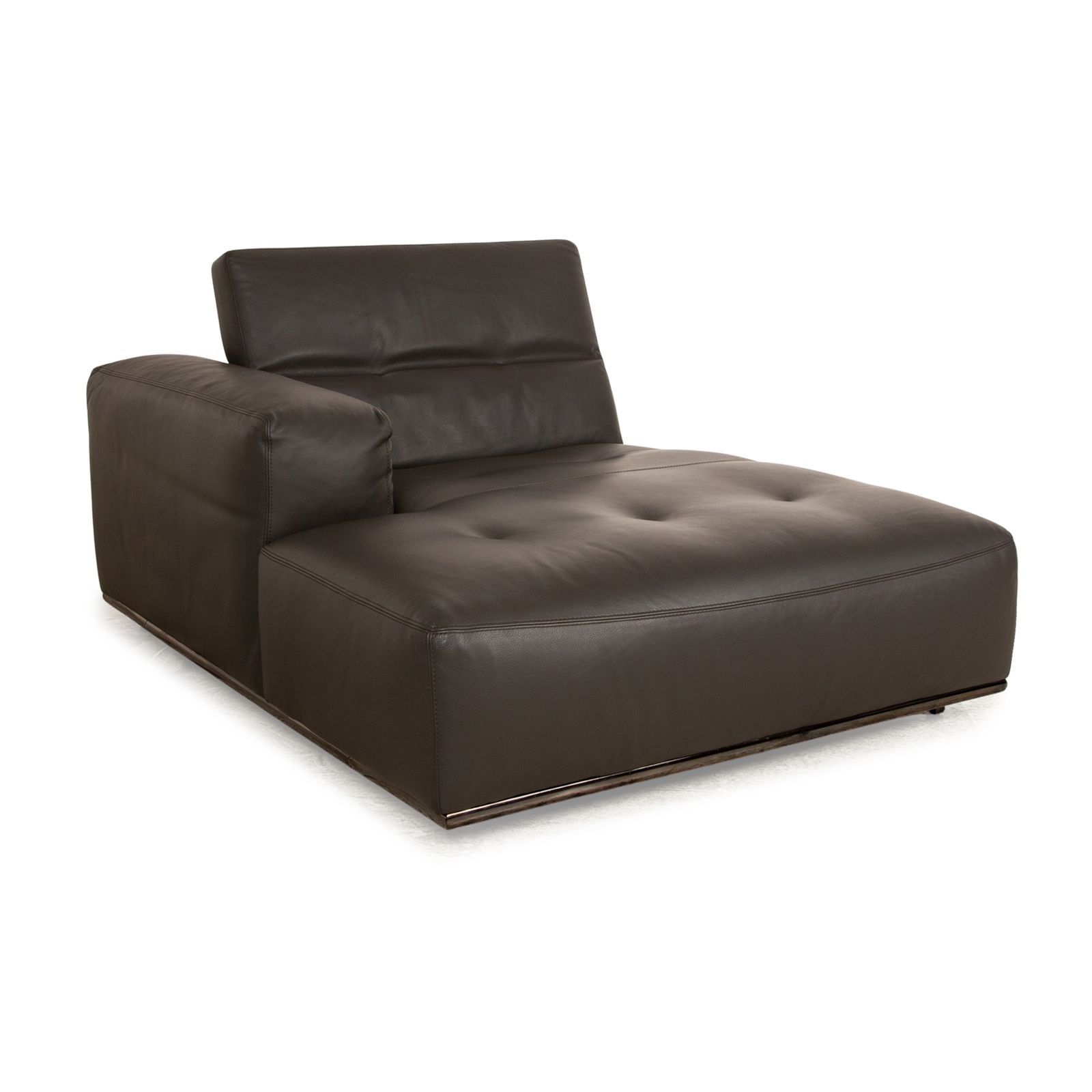 Who's Perfect Leather Lounger Brown Dark Brown Daybed Manual Function photo for sale