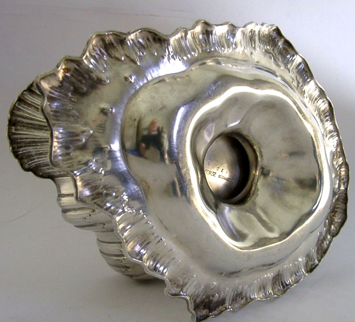 photo furniture Rare 412g Stunning German 800 Solid Silver Shell Dish Bowl C1890 Antique
