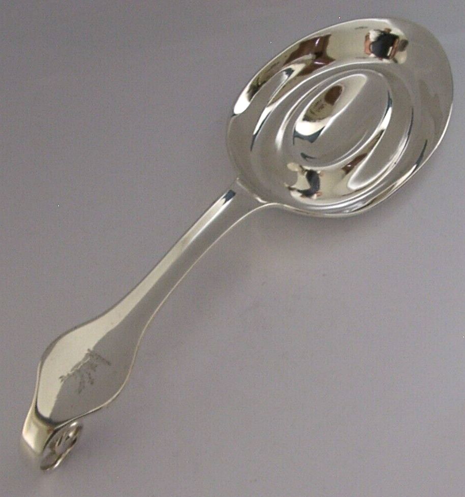 Rare Yetsworth Family Crested Sterling Silver Spoon Warmer 1907 Antique 274g photo Home Decor
