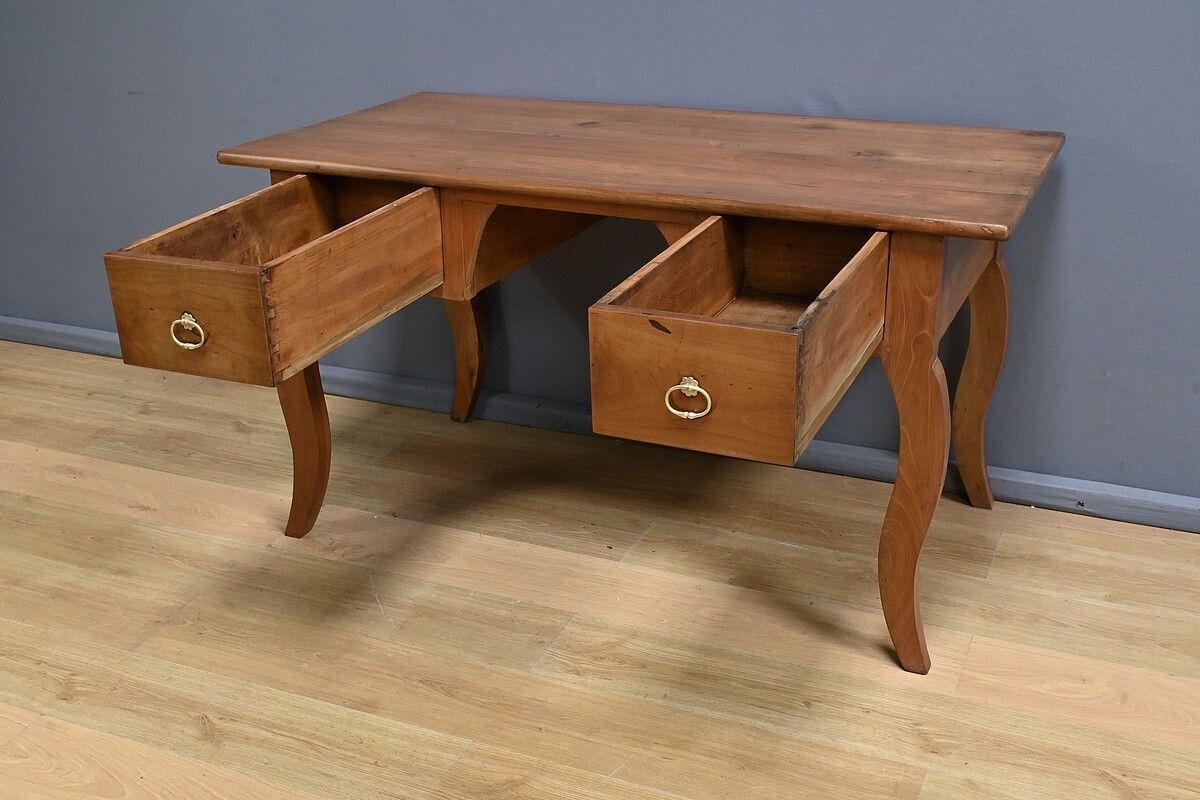 Cherrywood Desk Table, Louis XV Style – Part 2 Of The 19th Century photo Furniture