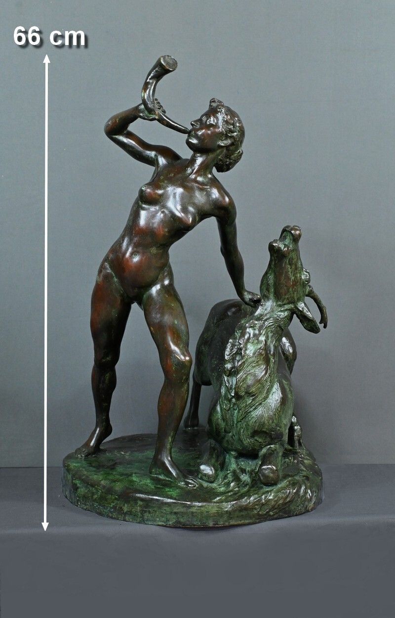 Important Bronze “Diane Chasseresse” By J. Geleyn – Early 20th Century photo furniture