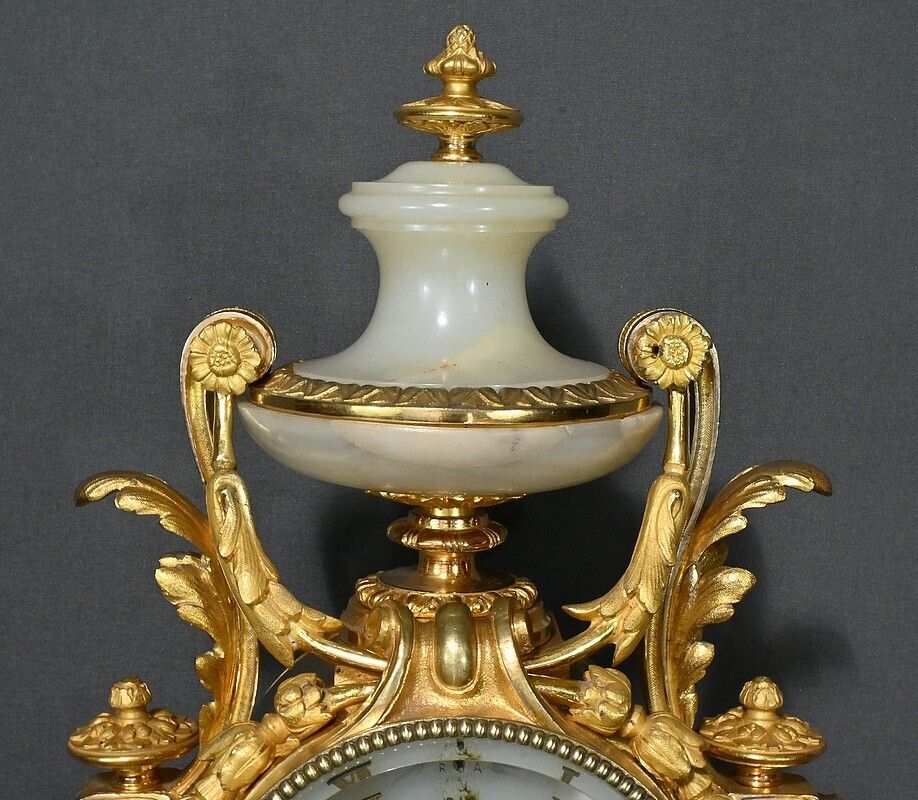 Important Gilt Bronze Fireplace Set, Louis XVI Style – Late 19th Century photo vinterior