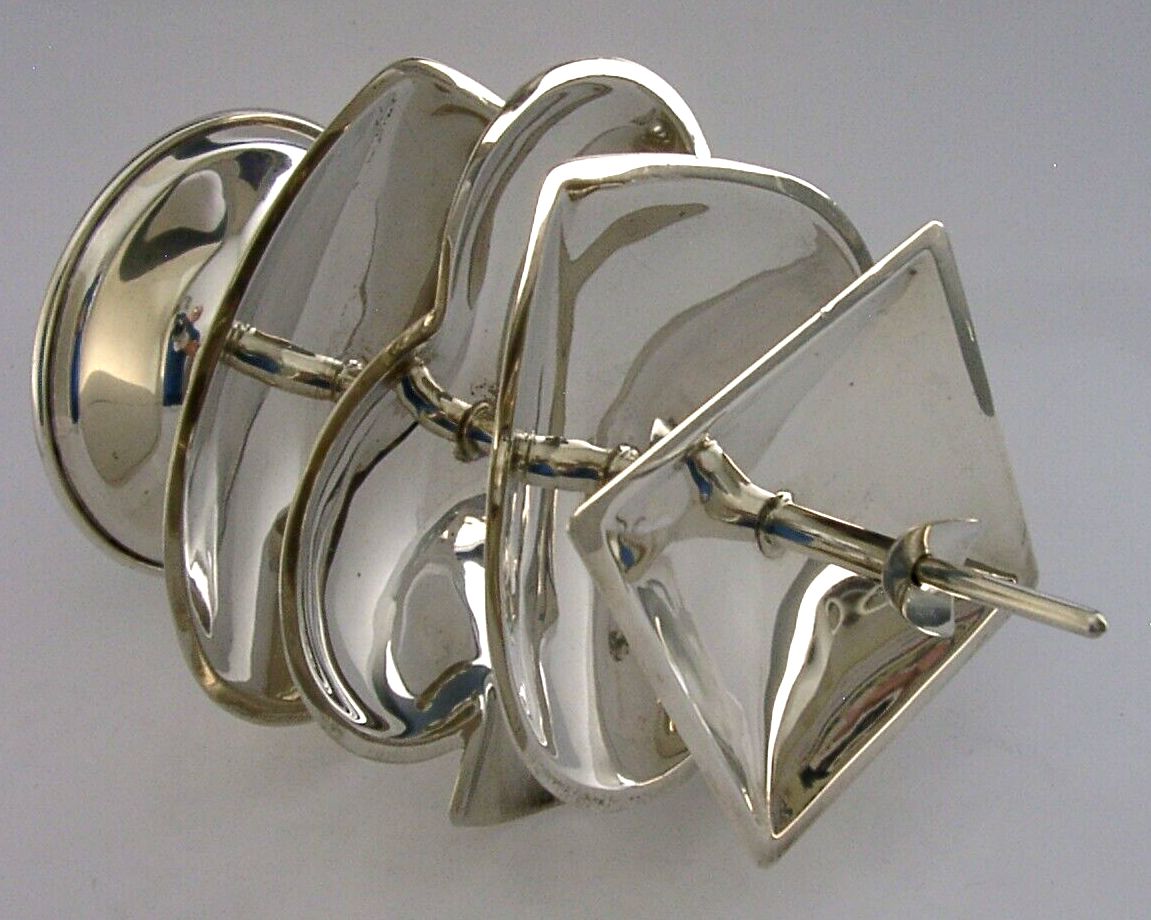 Stunning Sterling Silver Playing Card Dishes C1980 Mexican 215g Poker Bridge photo vinterior