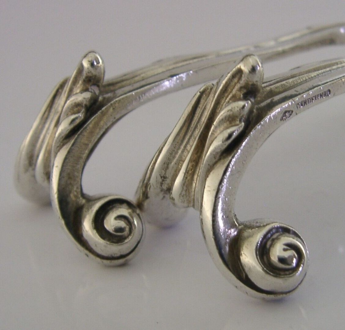 Rare Cardeilhac French Cast Sterling Silver Cutlery Rests 1880 Antique 112g photo for sale