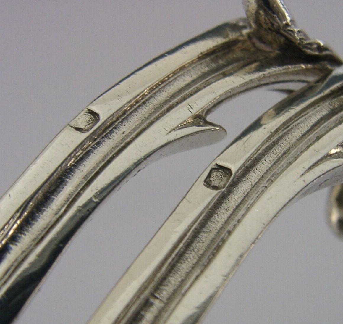 photo for sale Rare Cardeilhac French Cast Sterling Silver Cutlery Rests 1880 Antique 112g