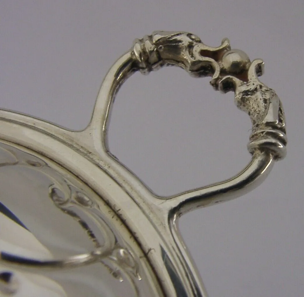 Pretty English Sterling Silver Love Hearts Wine Taster London 1997 Barware photo Home Decor