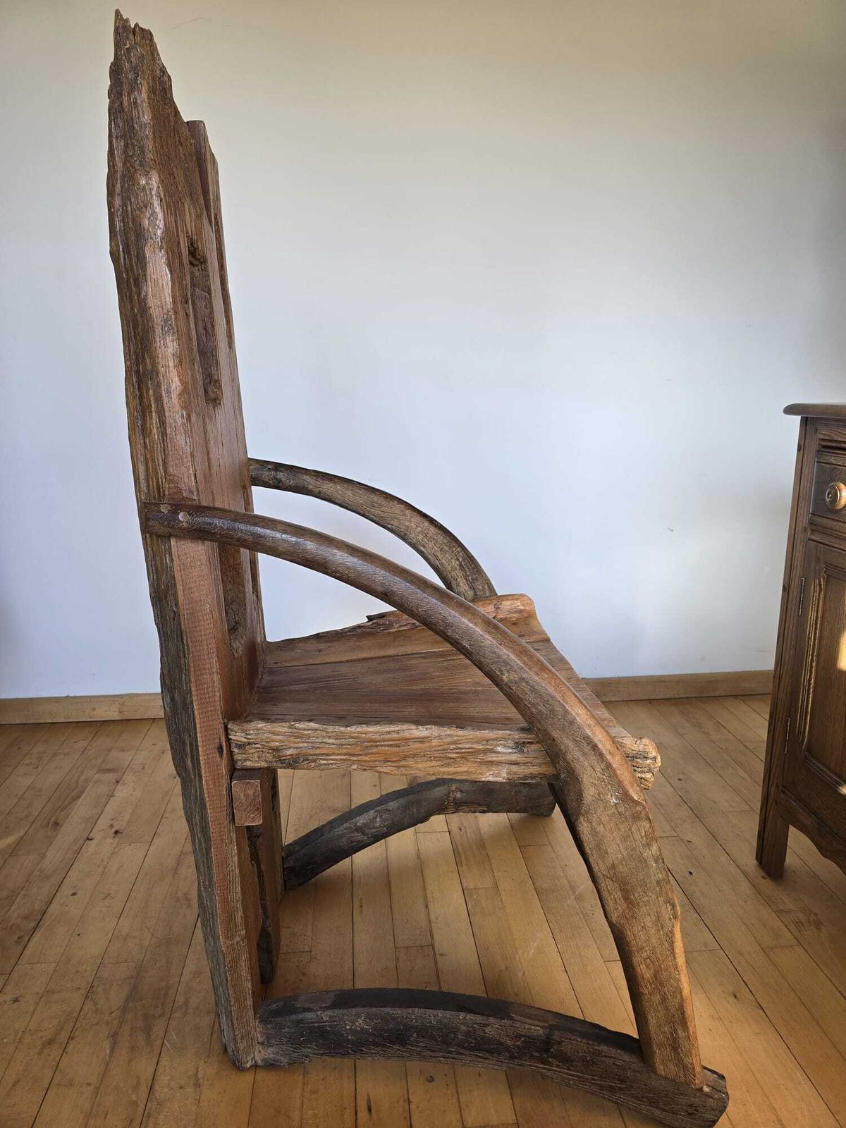 One Of A Kind Rustic Wooden Armchair photo 599.0