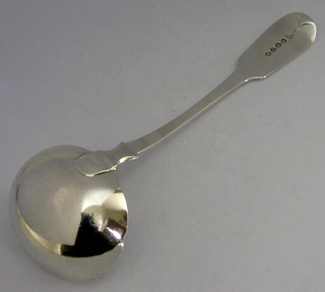William IV Sterling Silver Hunt Family Crested Sauce Gravy Ladle 1836 58g photo Home Decor