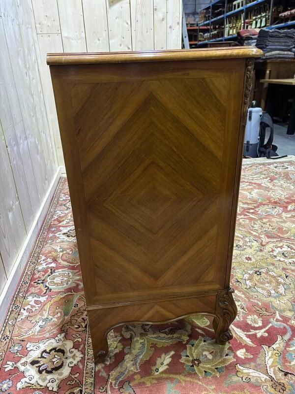 480.0 Commode En Noyer De Style Louis XV / Rocaille photo