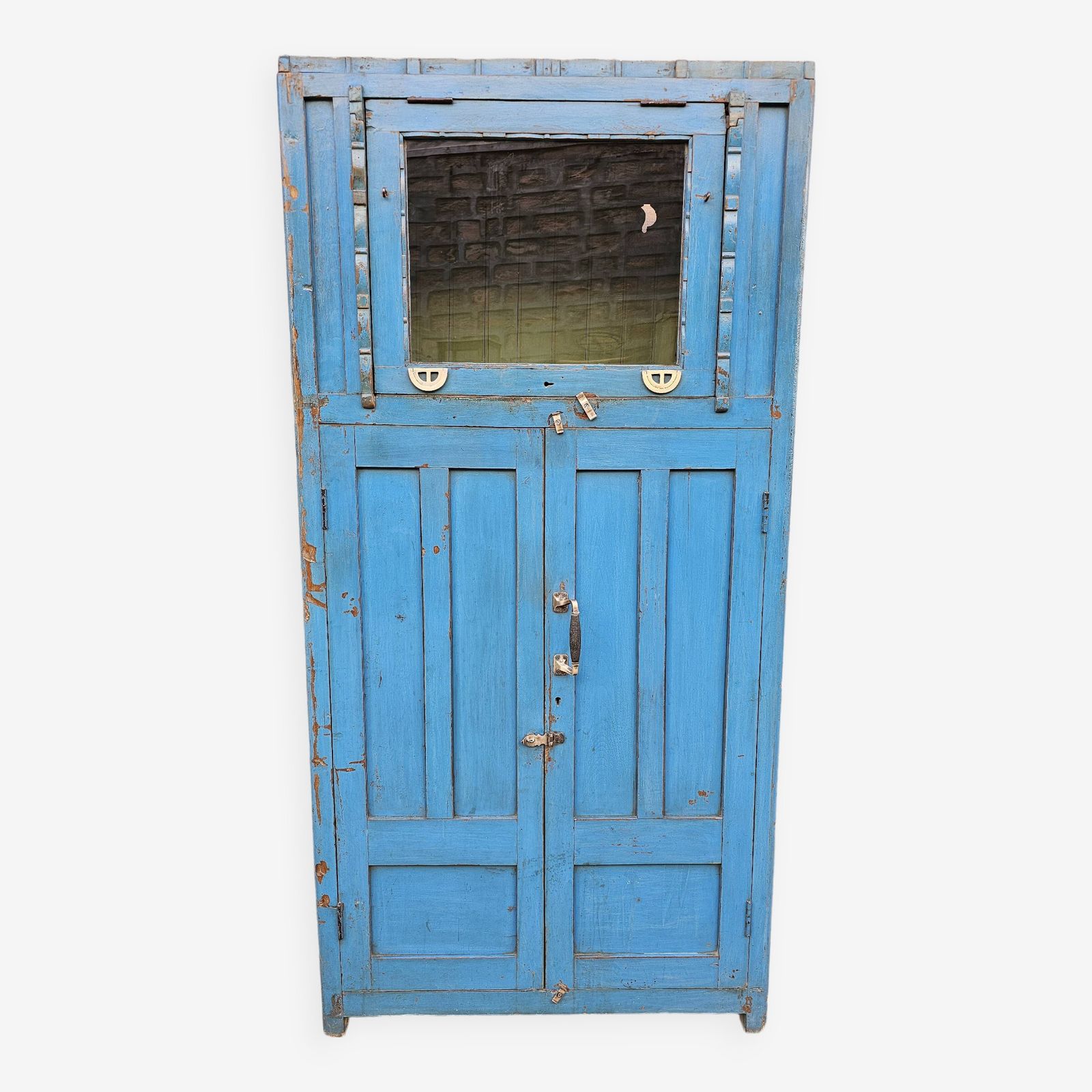 Old Art Deco Radio Cabinet In Burmese Teak