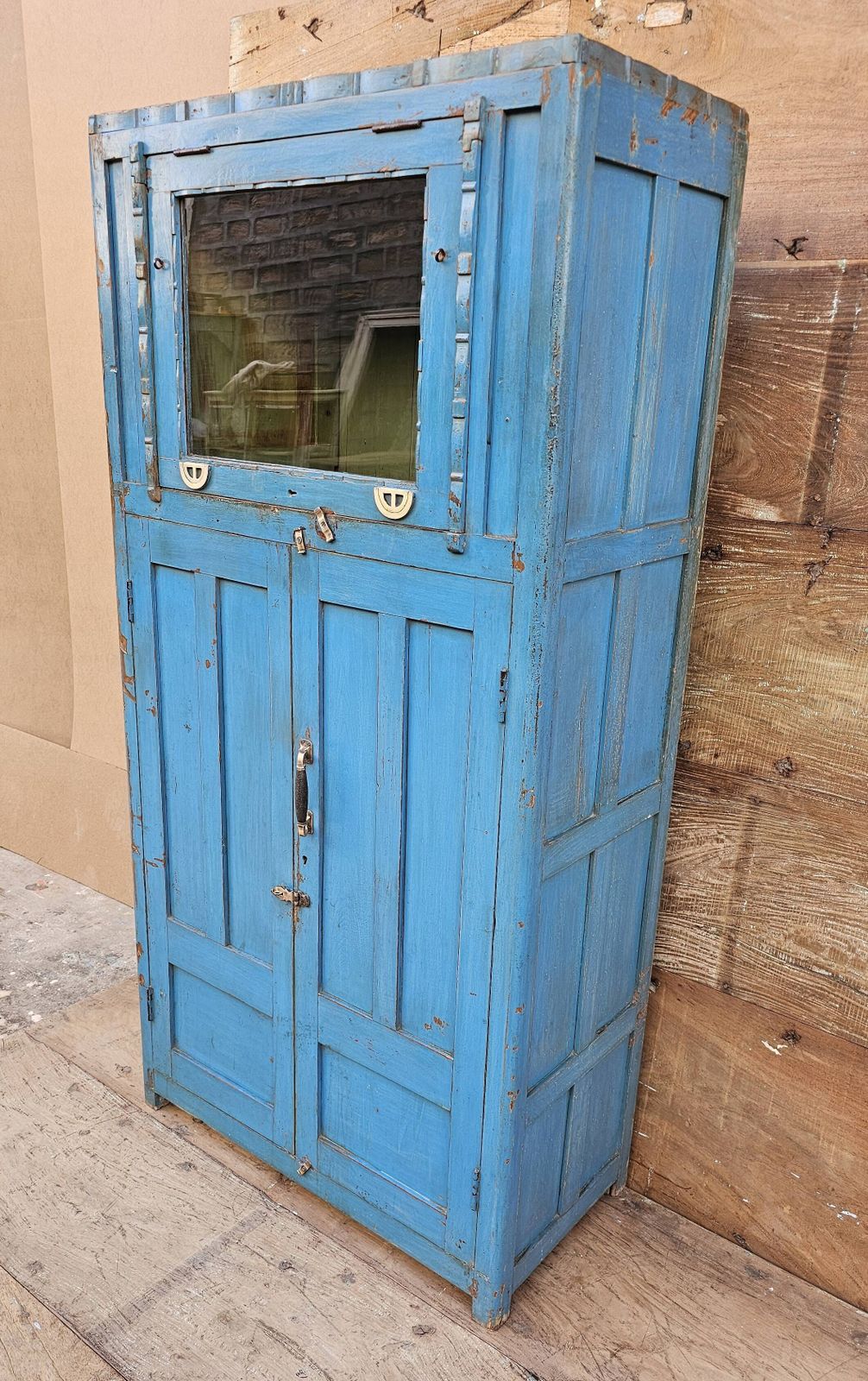 Old Art Deco Radio Cabinet In Burmese Teak photo for sale