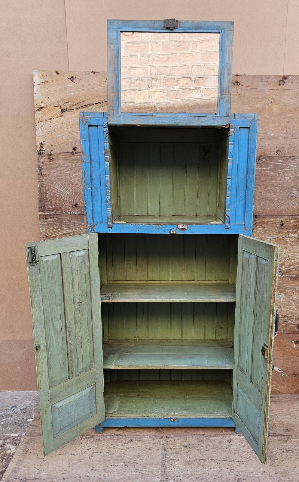 photo furniture Old Art Deco Radio Cabinet In Burmese Teak