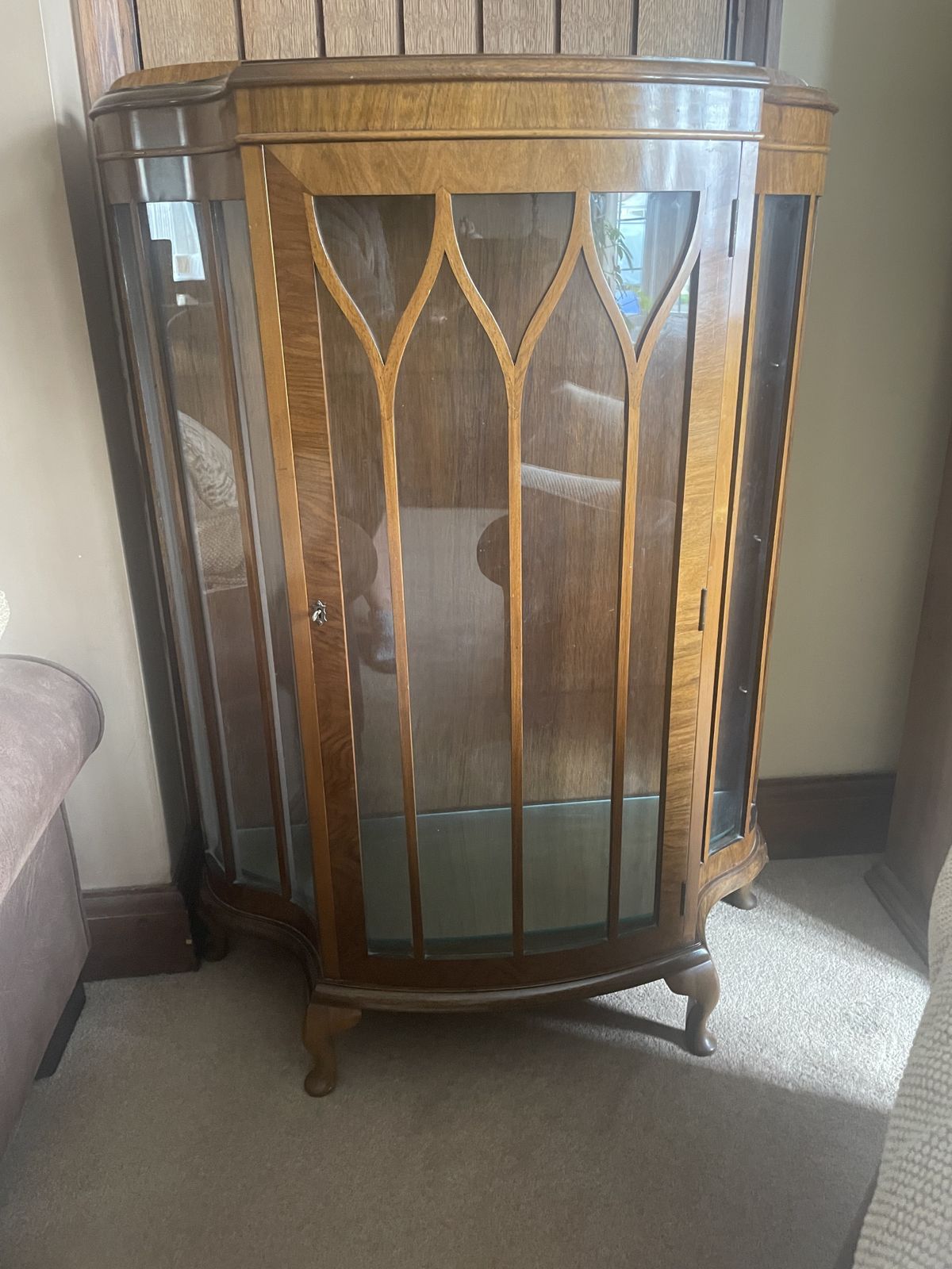Queen Anne Glass Display Cabinet