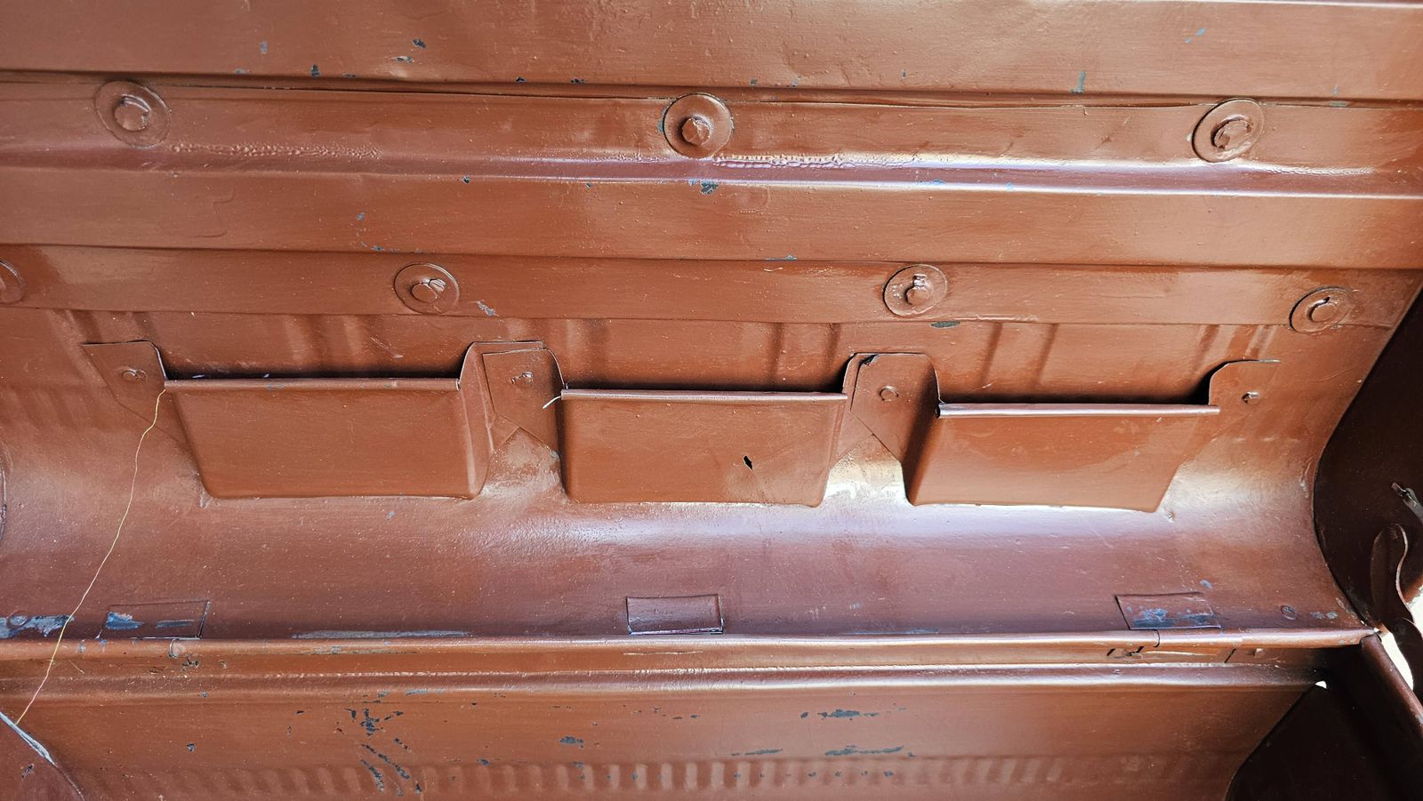 photo vinterior Old Metal And Brass Travel Trunk From The Indian Railway