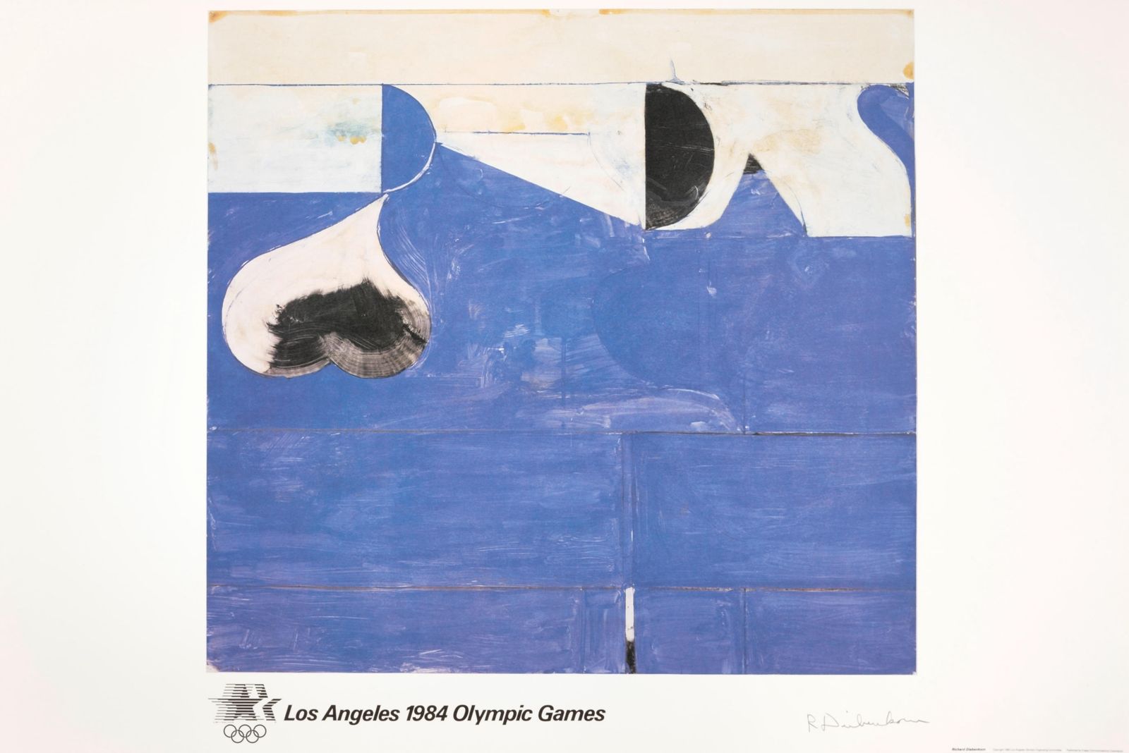 Richard Diebenkorn Hand Signed 1984 Los Angeles Olympic Games Poster