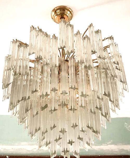 C1980's Six Tier Murano Crystal Italian Chandelier photo furniture