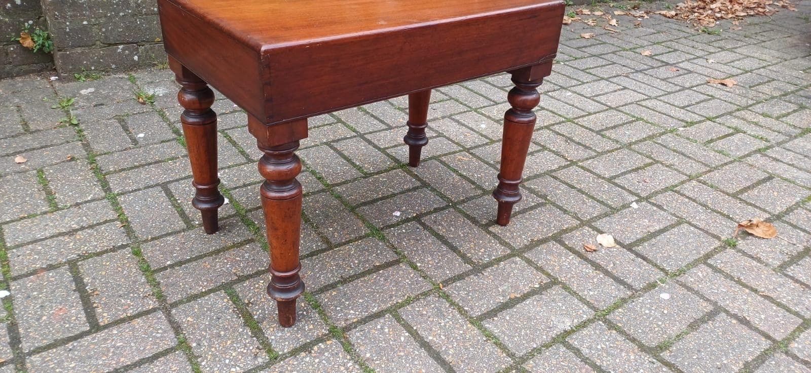 Antique Mahogany Baby Bath Stool   Victorian Lift Off Top Nursery Seat With Shaped Recess, Vintage Mahogany Stool, Antique Stool, Work Box photo vintage
