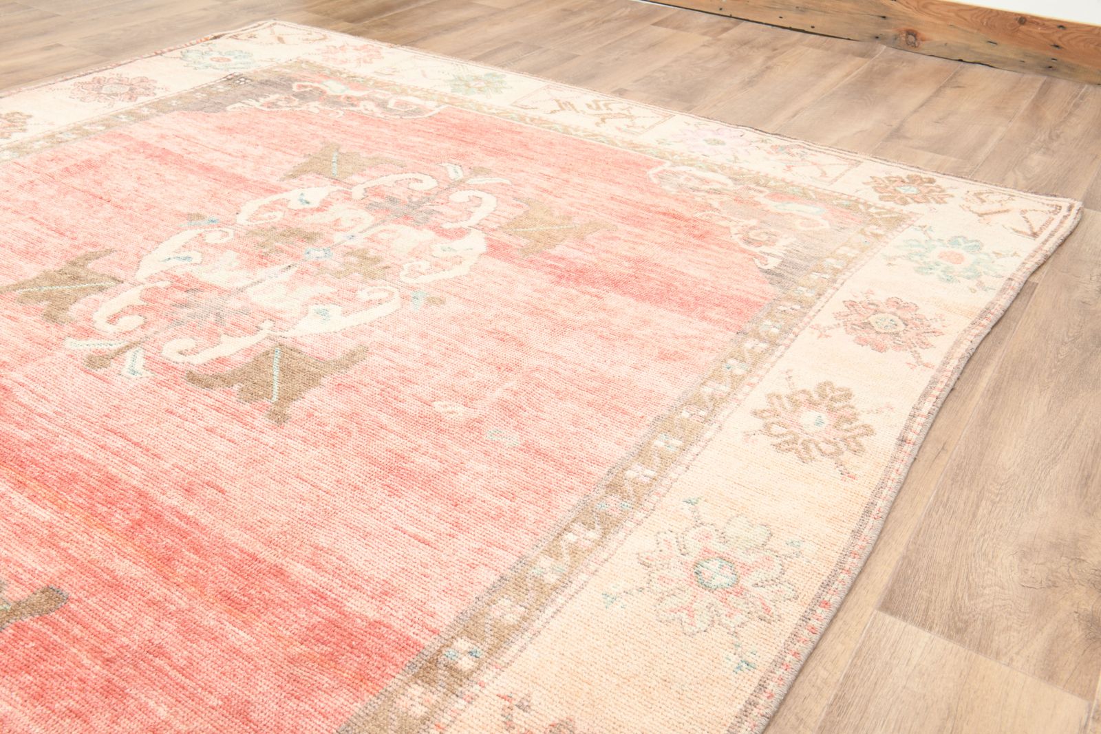 5'3x12 Ft, Shabby Decor Vintage Wide Runner, Washable, Organic Wool, Eco Friendly, Hallway Rug, Turkish Rugs, Handmade photo vintage