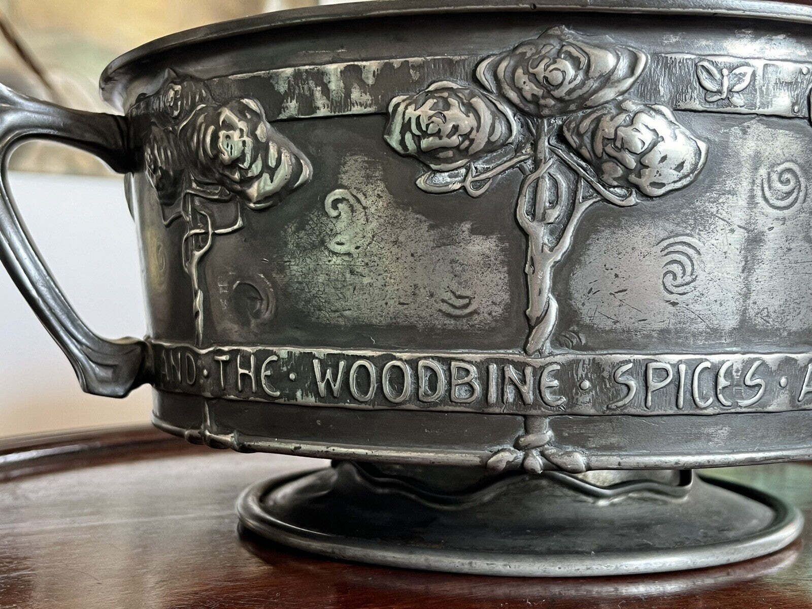 photo furniture Liberty & Co Tudric Arts & Crafts 2 Handle Pewter Rose Bowl By David Veasey