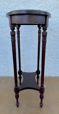Mid Century French Wood Oval Side Table, 1950s photo 1910.0