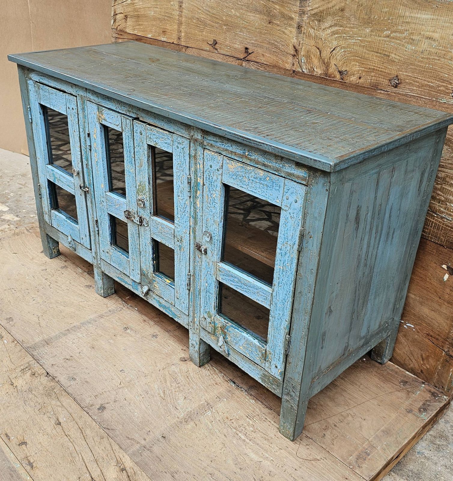 Old Burmese Teak Glazed Sideboard photo 1001.0