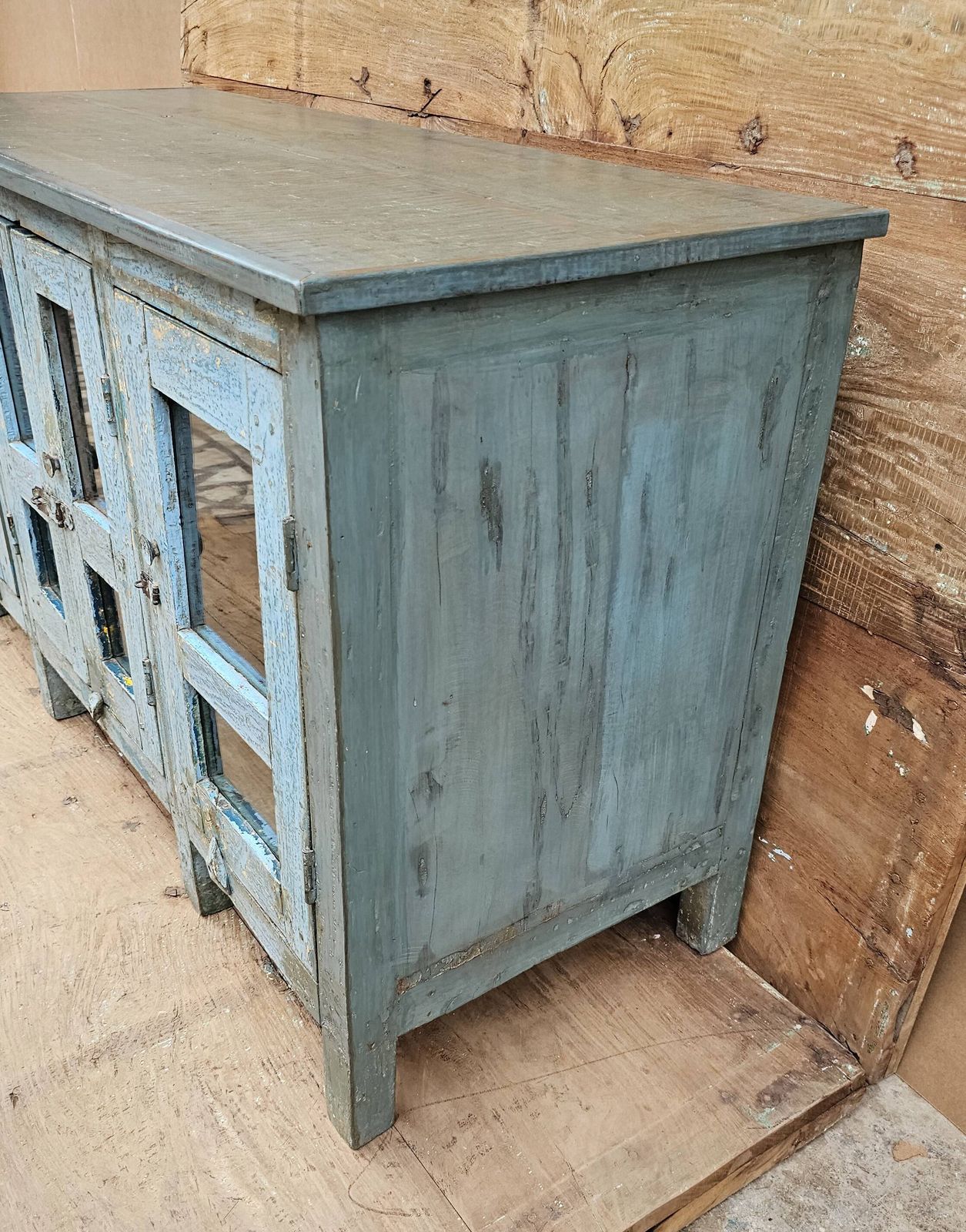 Old Burmese Teak Glazed Sideboard photo vintage