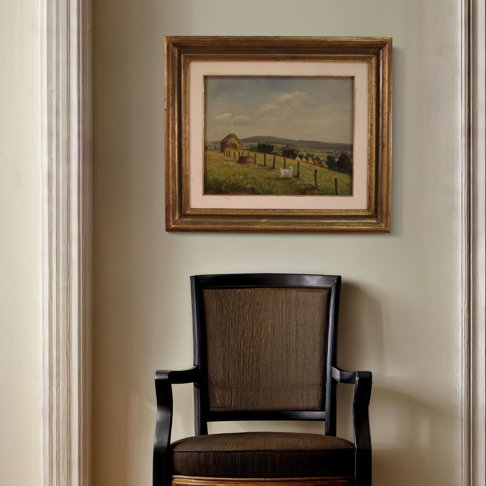 photo for sale Small Signed Landscape Painting From The 20th Century